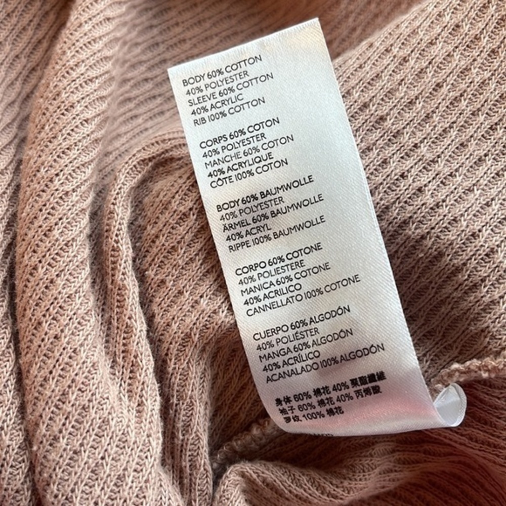Women's Beige and Burgundy Sweater - Picture 7 of 7
